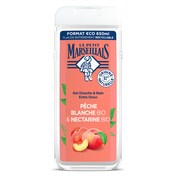 Gel de ducha melocotón blanco y nectarina Le petit marseillais botella 650 ml