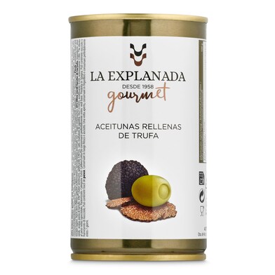 Aceitunas rellenas de trufa La explanada lata 150 g-0 Aceitunas rellenas de trufa La explanada lata 150 g-0