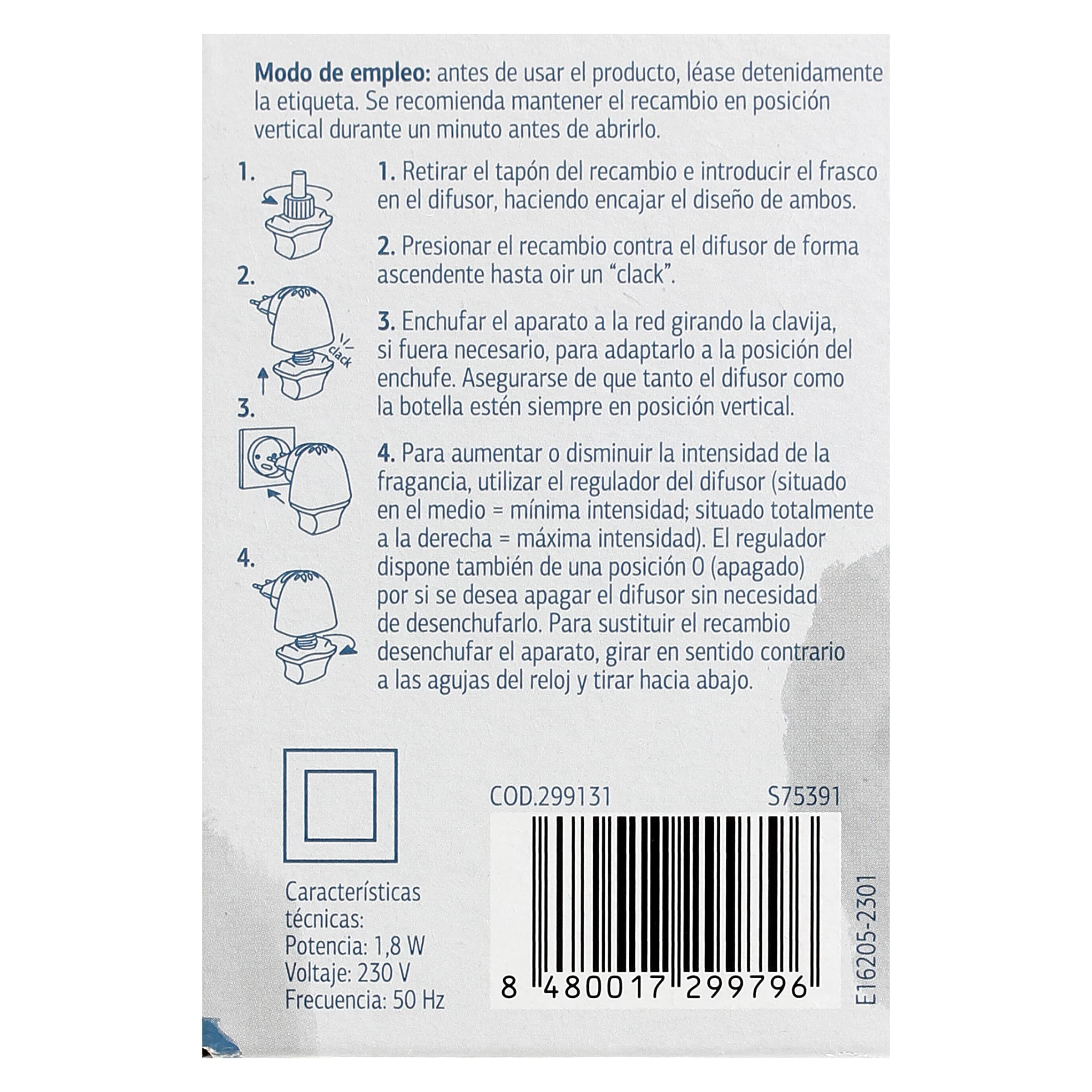 Difusor ambientador eléctrico Dia Super Paco 1 unidad
