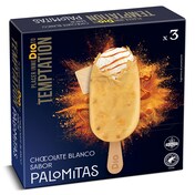 Helado bombón chocolate blanco con palomitas 3 unidades Temptation caja 193 g