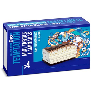 Mini tarta laminada de nata y chocolate Temptation de Dia caja 280 g-0