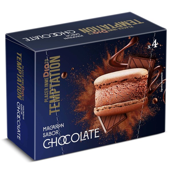 Macarron De Chocolate Dia Temptation Pack-4 X 42 Gr.