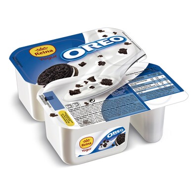 Yogur azucarado con galleta oreo Reina pack 2 x 140 g-0 Yogur azucarado con galleta oreo Reina pack 2 x 140 g-0