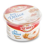 Mousse de queso con nueces President Bon délice tarrina 125 g