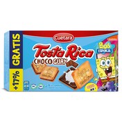 Galletas rellenas de chocolate y crema choco guay Cuétara Tostarica caja 168 g + 17% gratis