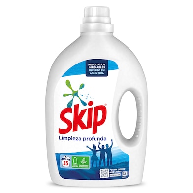 Detergente máquina líquido limpieza profunda Skip botella 35 lavados-0