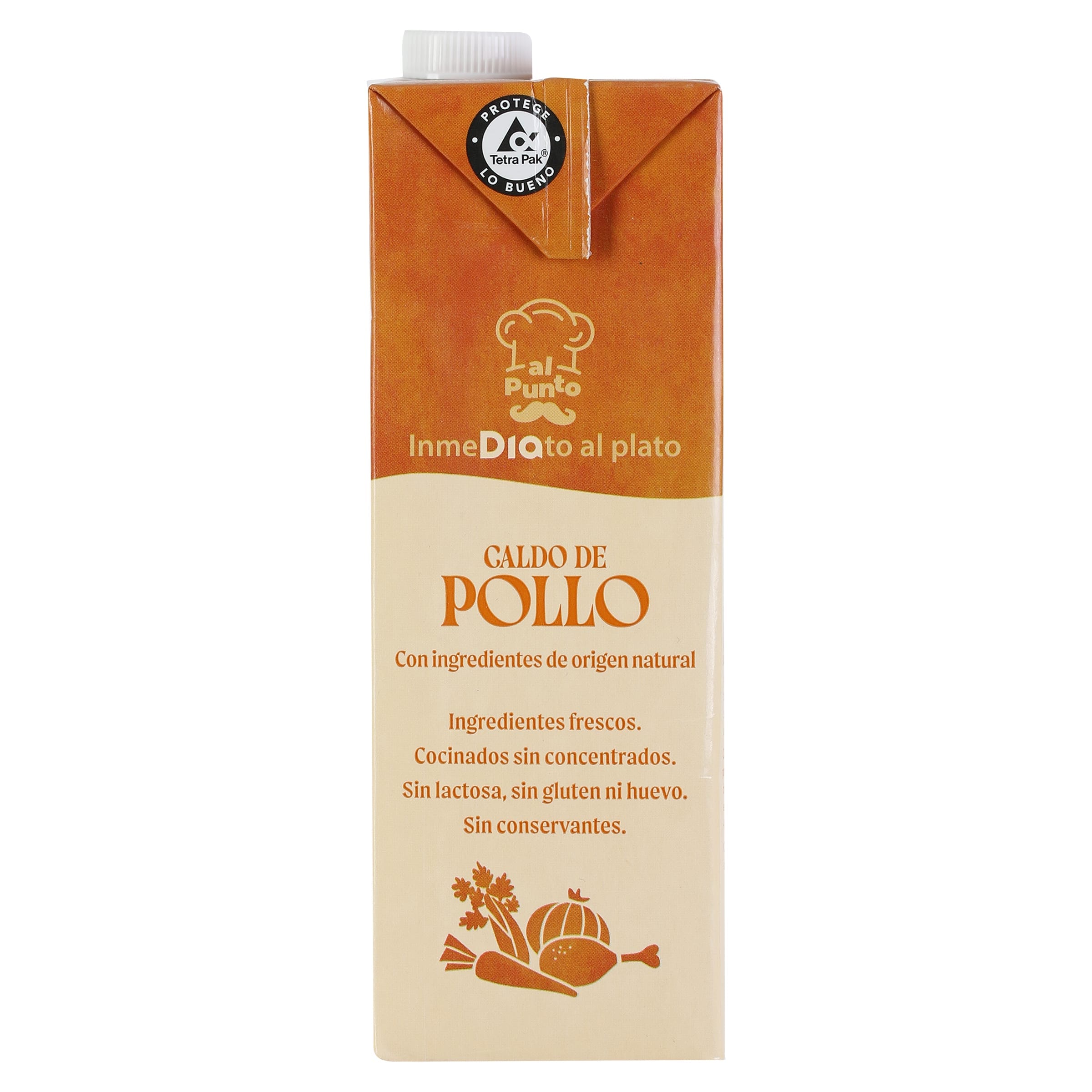 Caldo natural de pollo y hortalizas Dia Al Punto 1 L