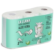 Papel higiénico aloe vera 3 capas La Llama Dia bolsa 6 unidades