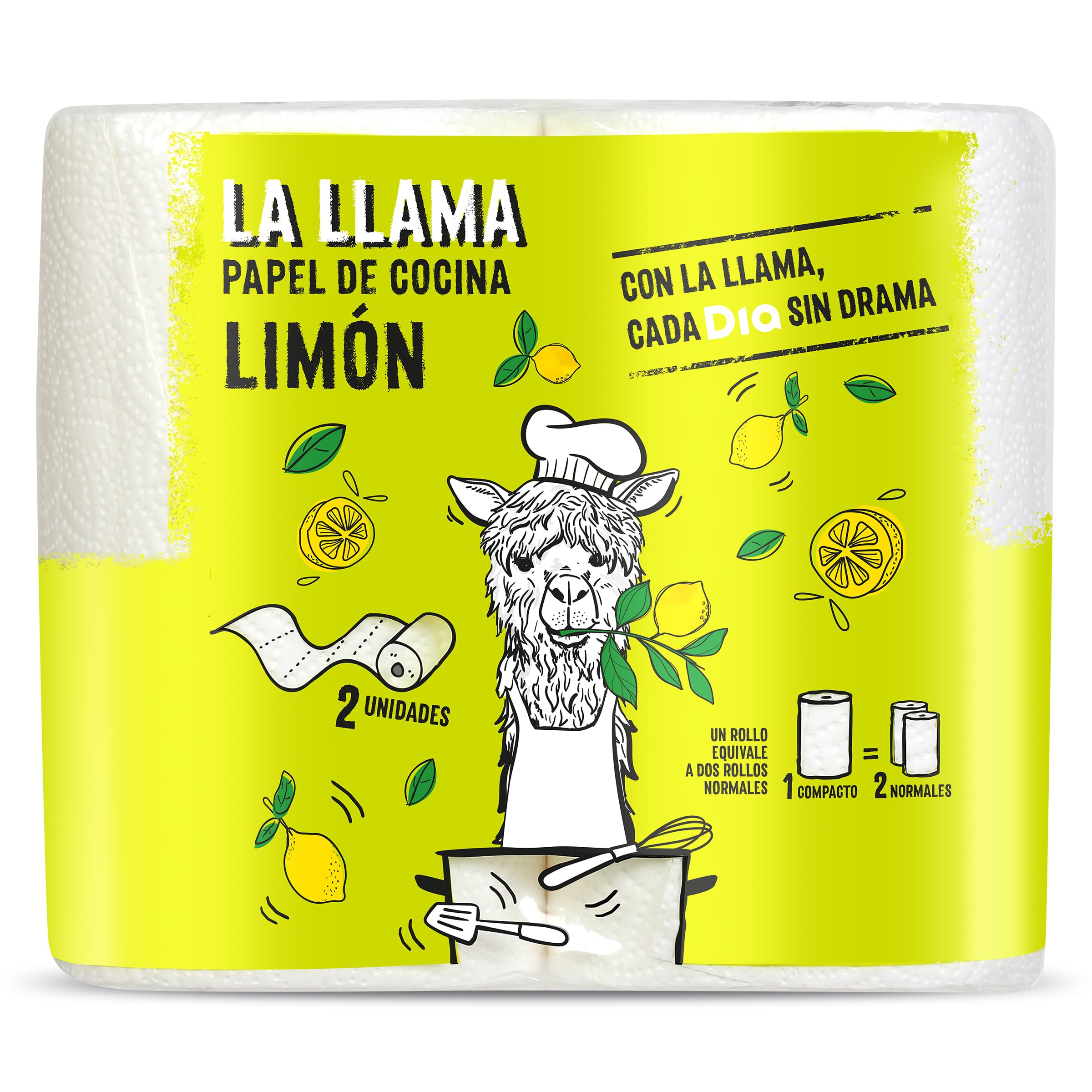 Papel de cocina limón Dia La Llama 2 unidades