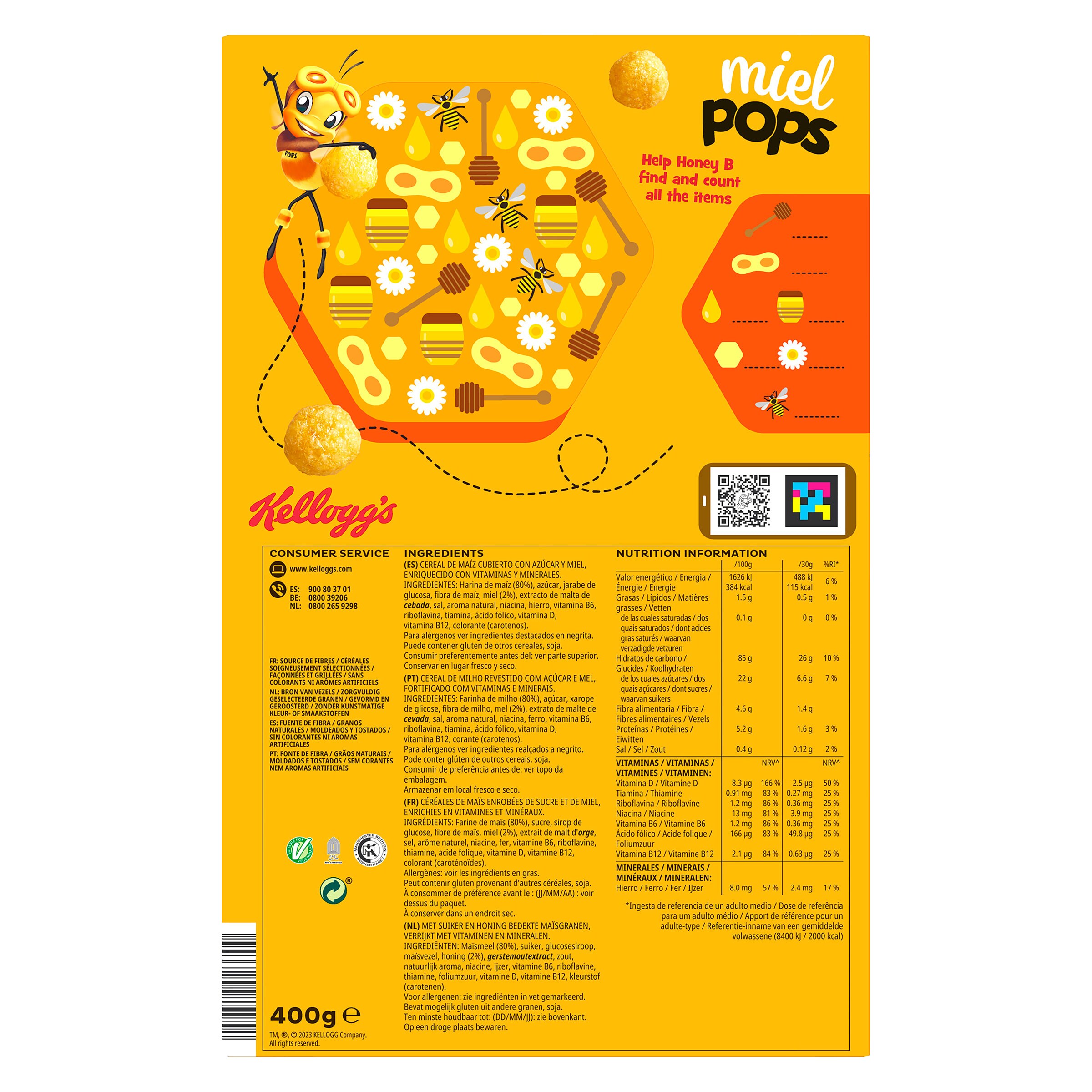 Cereales Miel Pops Kellogg's 400 g