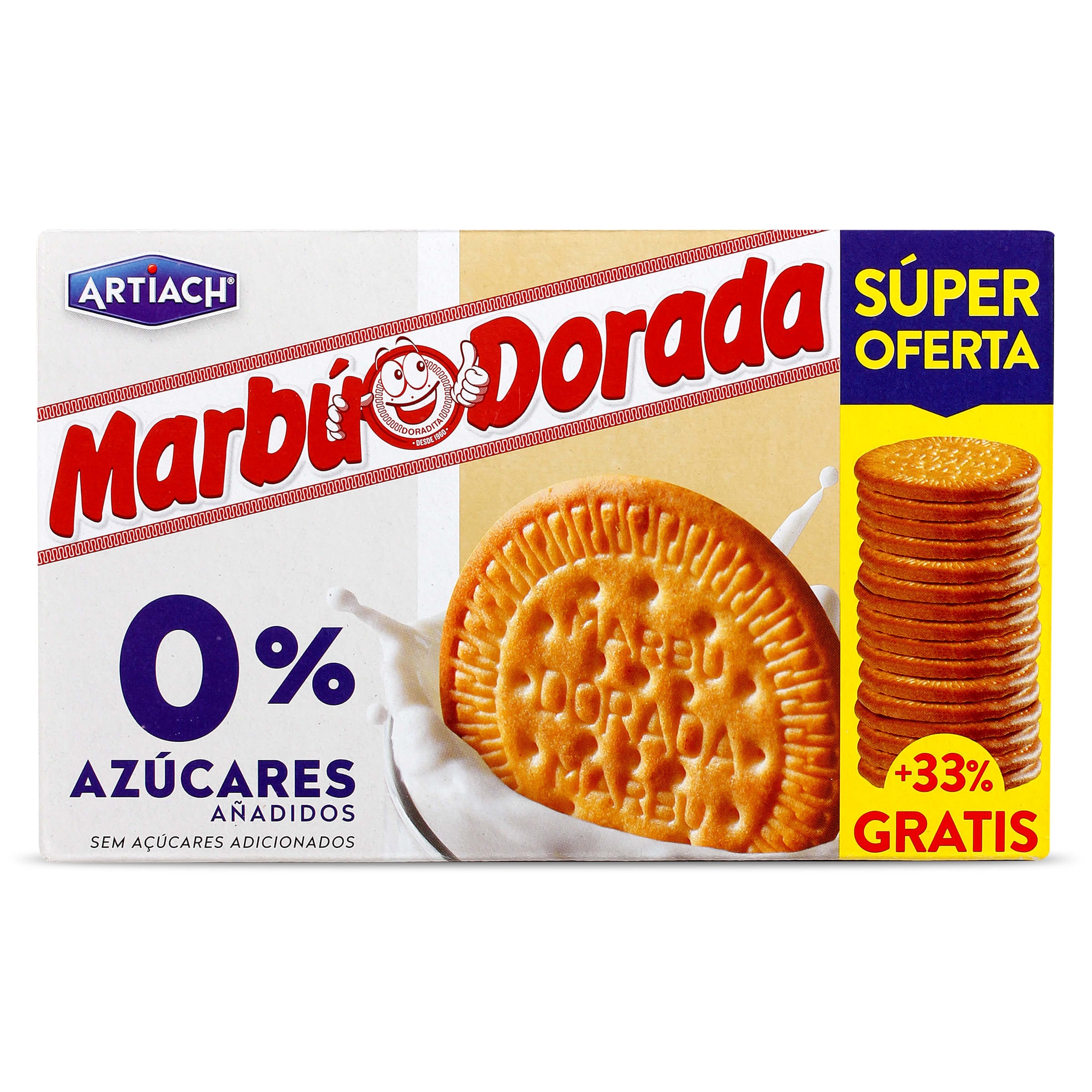 Galletas al horno 0% azúcares añadidos Marbú Dorada 400 g