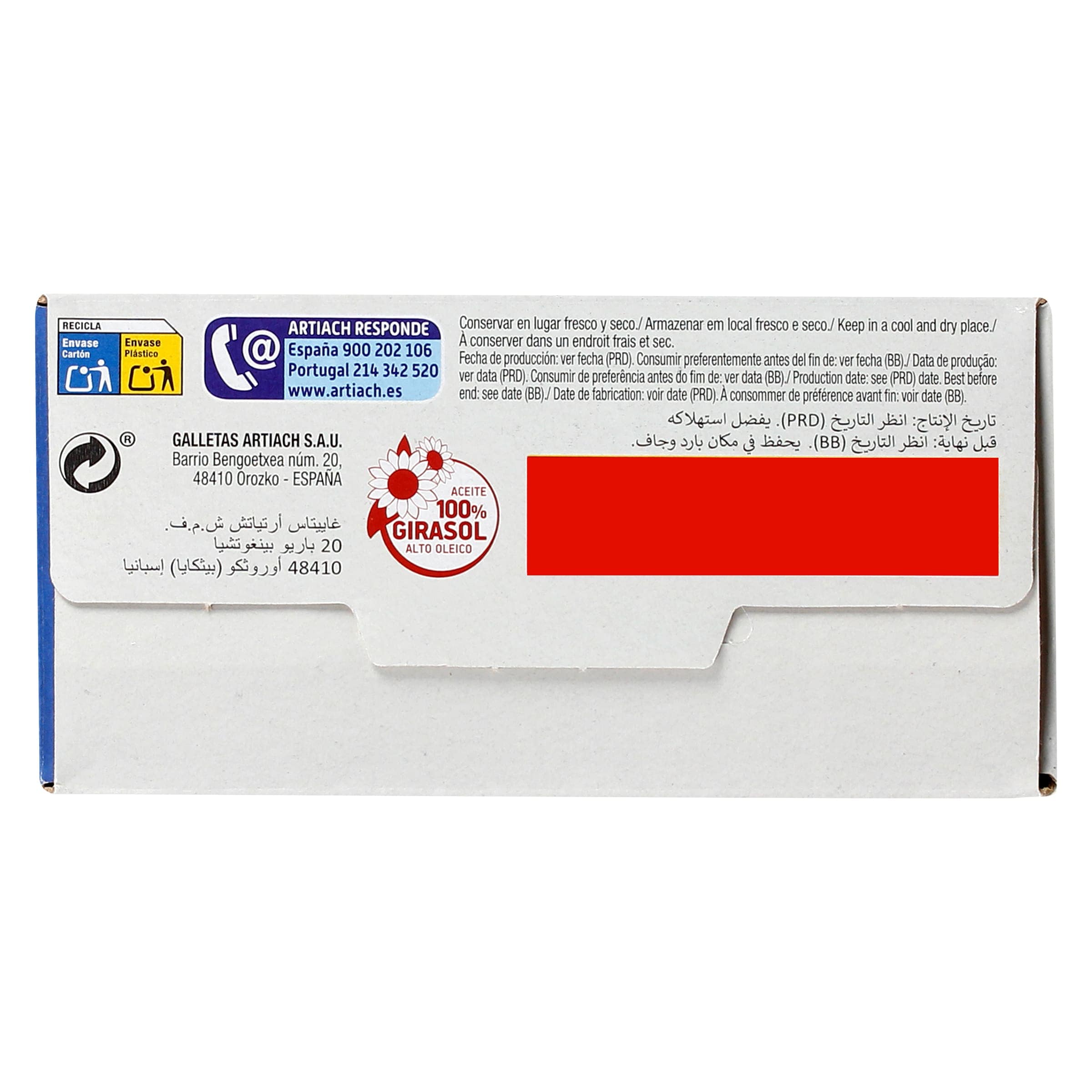 Galletas al horno 0% azúcares añadidos Marbú Dorada 400 g