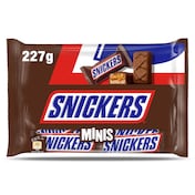 Mini barritas de chocolate con caramelo y cacahuetes Snickers bolsa 227 g