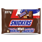 Mini barritas de chocolate con caramelo y cacahuetes Snickers bolsa 227 g