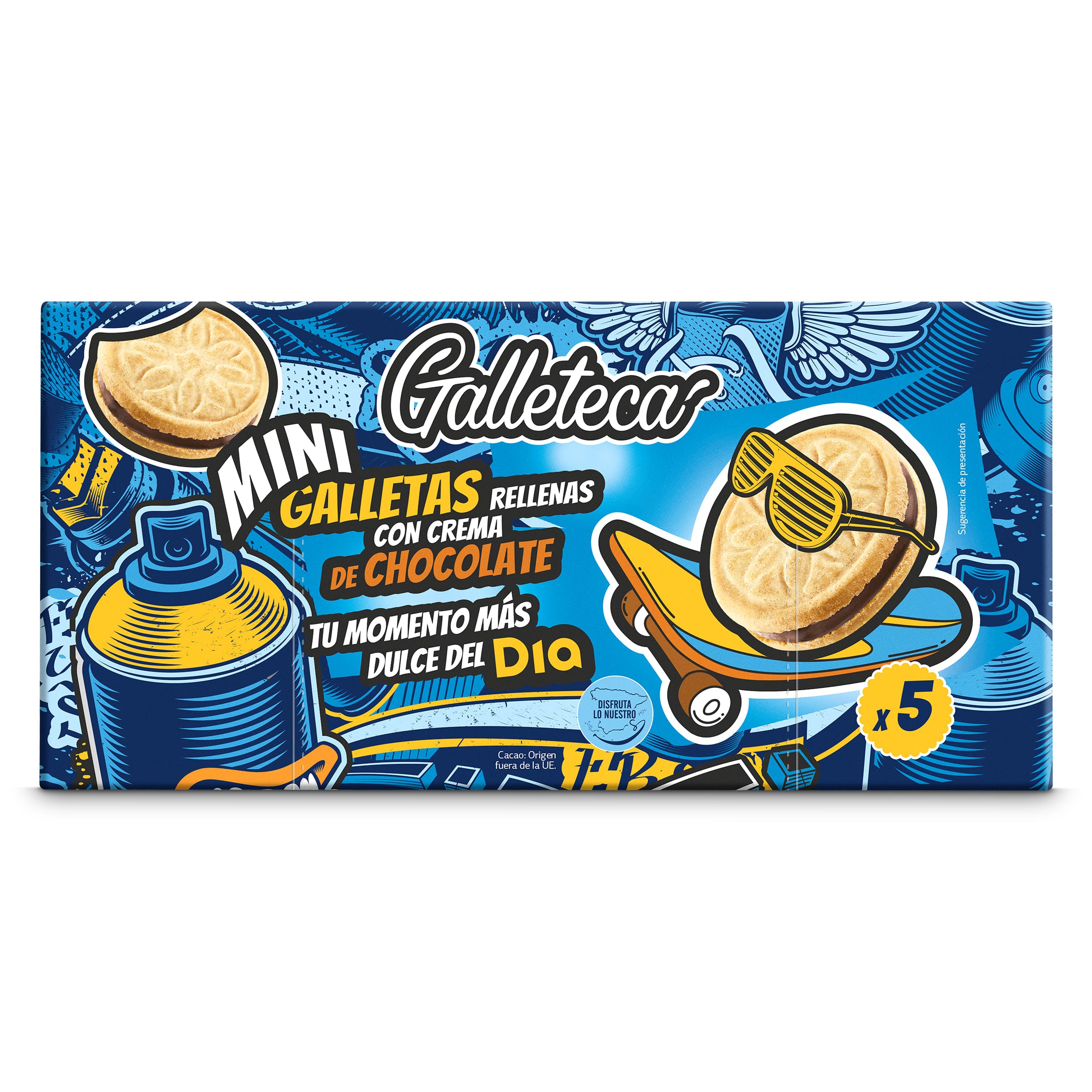 Mini galletas rellenas de crema de chocolate Galleteca de Dia 220 g