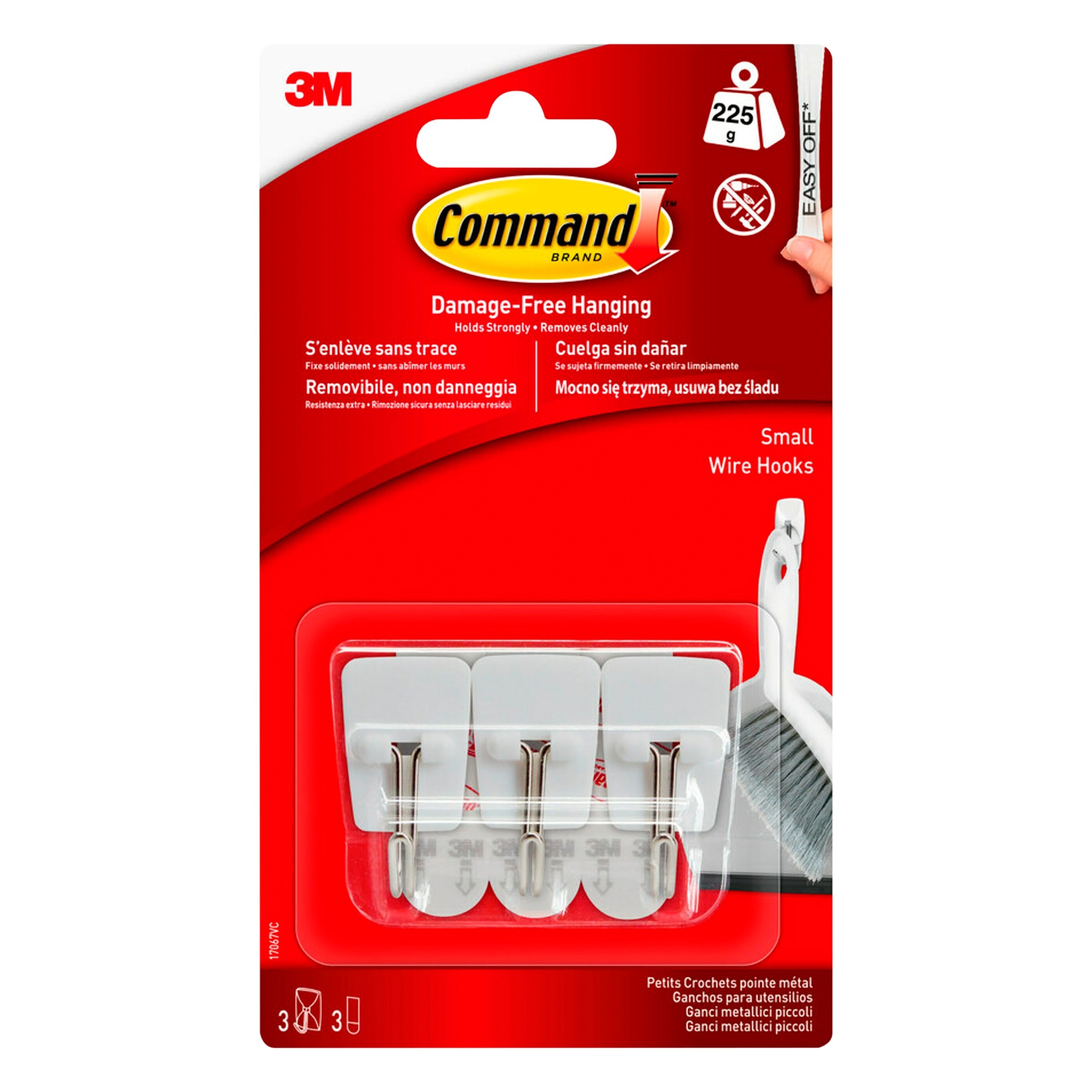 Cuelga fácil pequeño Command blister 3 unidades