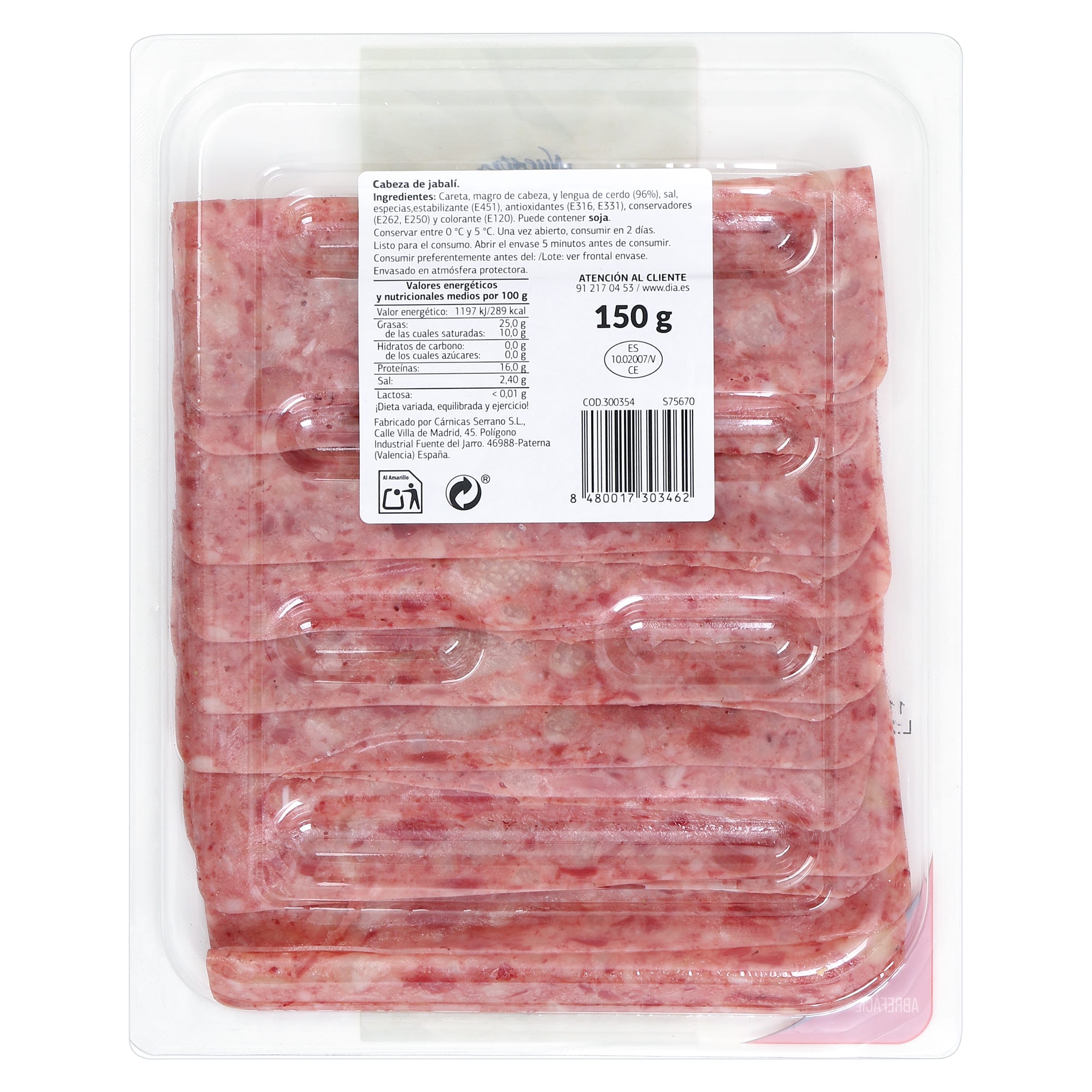 Cabeza de jabalí Dia Nuestra Alacena 150 g