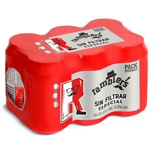 Cerveza sin filtrar Dia Ramblers pack 6 x 33 cl