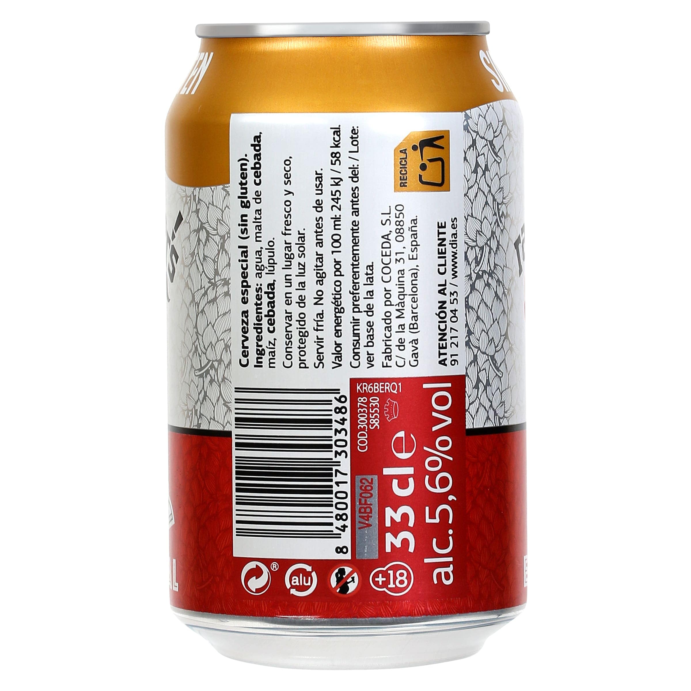 Cerveza sin gluten Dia Ramblers 33 cl