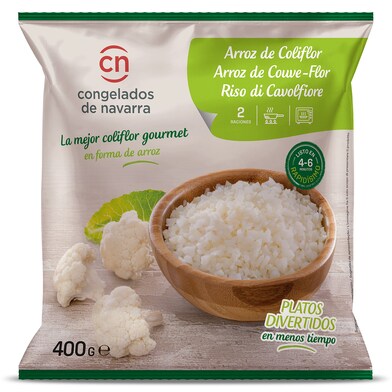 Arroz de coliflor Congelados de Navarra bolsa 400 g-0 Arroz de coliflor Congelados de Navarra bolsa 400 g-0