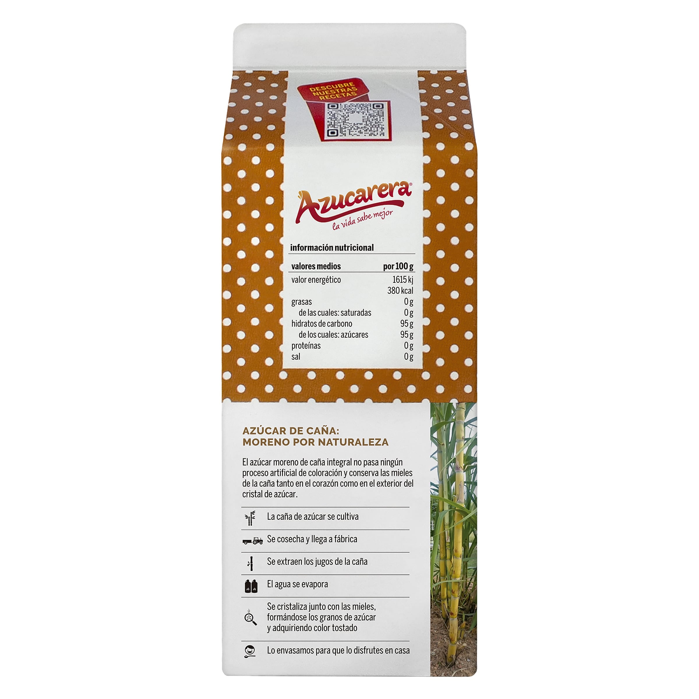 Azúcar moreno de caña integral Azucarera 500 g