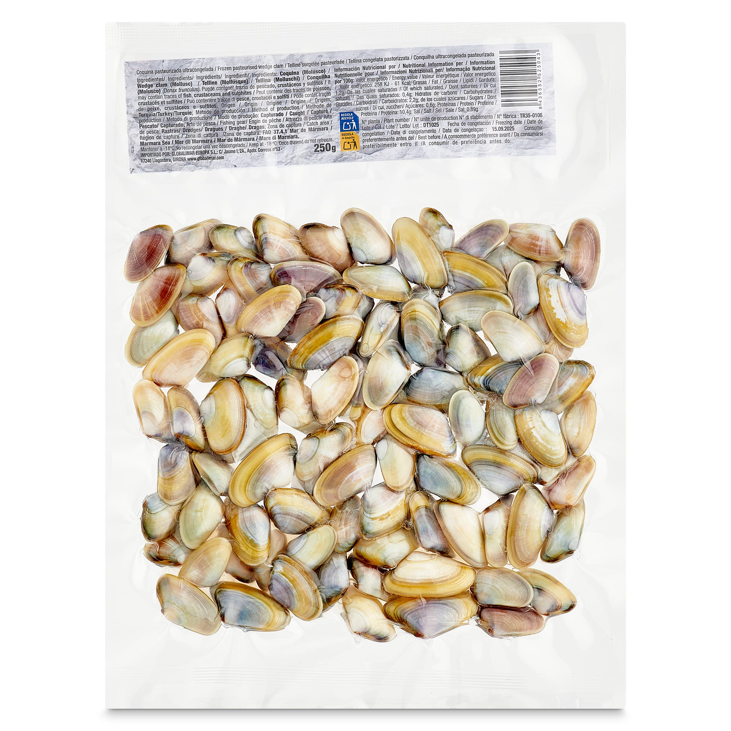 Coquina del Mediterráneo Aligator 250 g