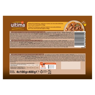 Alimento para perros adultos mix pollo / buey Ultima bolsa 4 x 100 g-1 Alimento para perros adultos mix pollo / buey Ultima bolsa 4 x 100 g-1