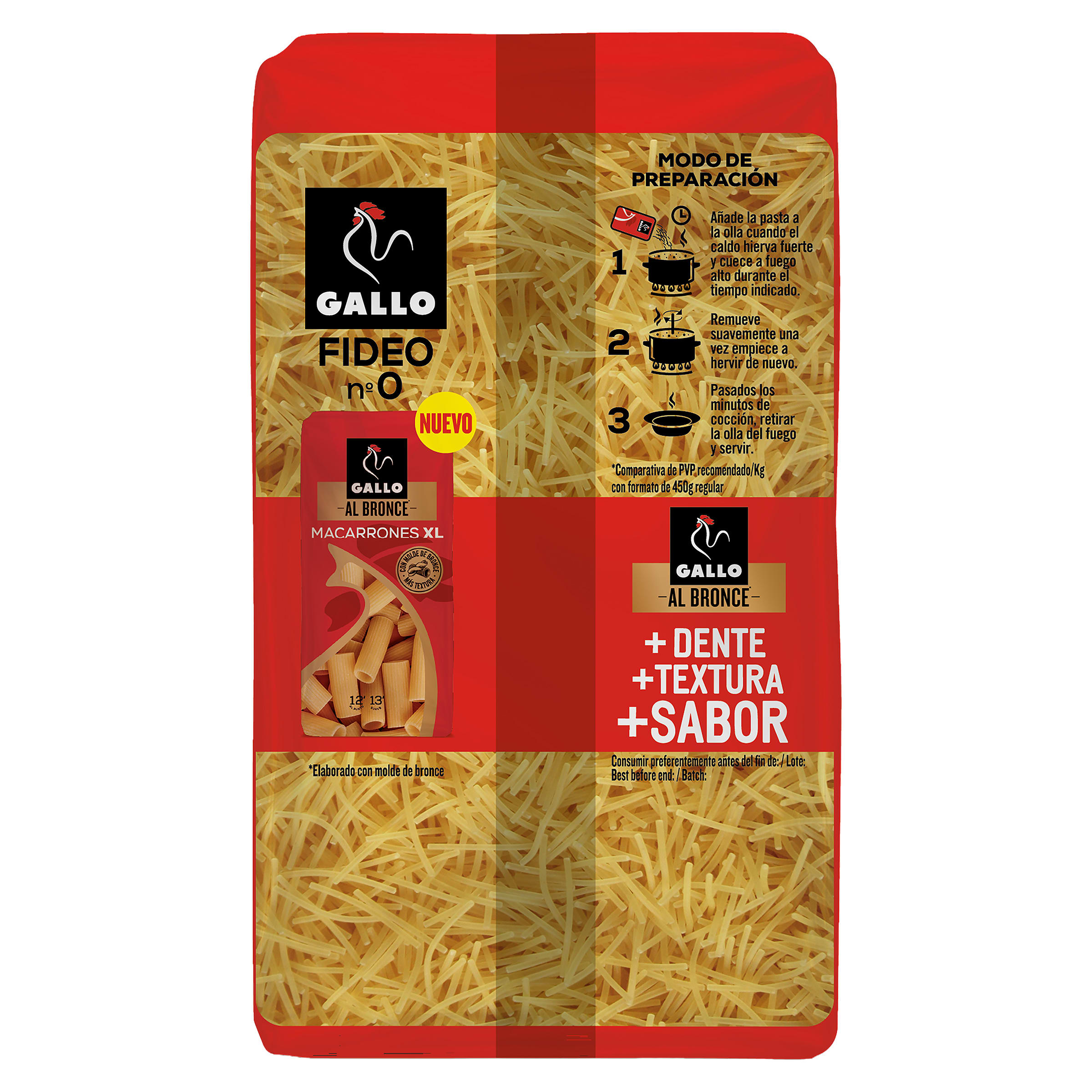 Fideo N.º 0 Gallo 400 g