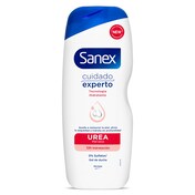 Gel cuidado experto con urea para piel seca Sanex botella 600 ml