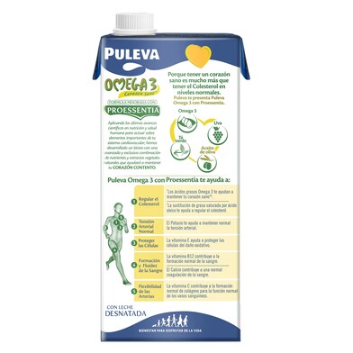 Leche desnatada omega 3 Puleva brik 1 l-1
