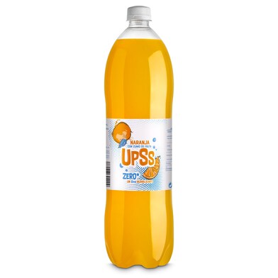 Refresco de naranja 8% zumo con gas zero  Upss Dia botella 1.5 l-0