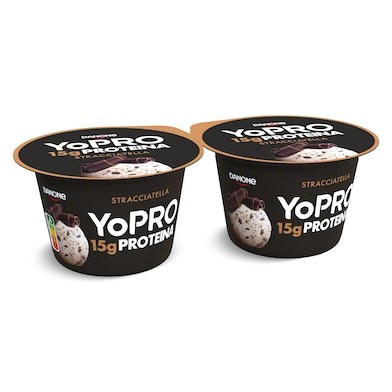 Yogur de stracciatella enriquecido con proteínas Yopro pack 2 x 160 gr-0