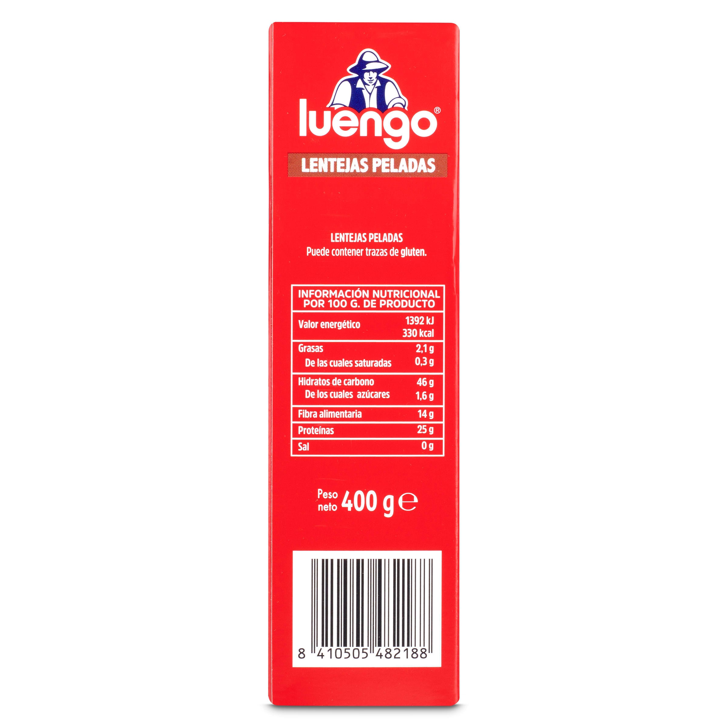 Lentejas rojas peladas Luengo 400 g