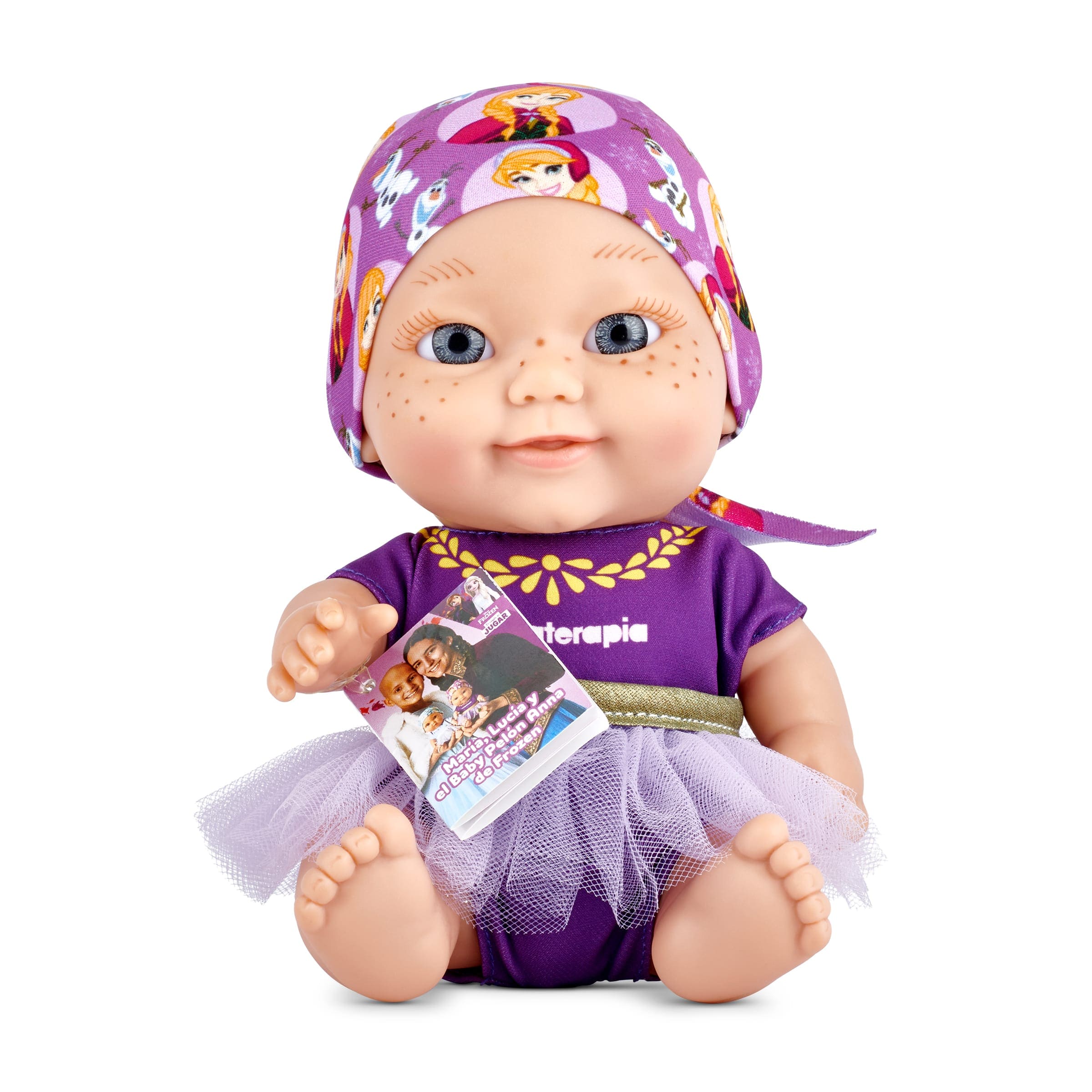 Muñeco solidario Frozen Anna Baby pelon 1 unidad