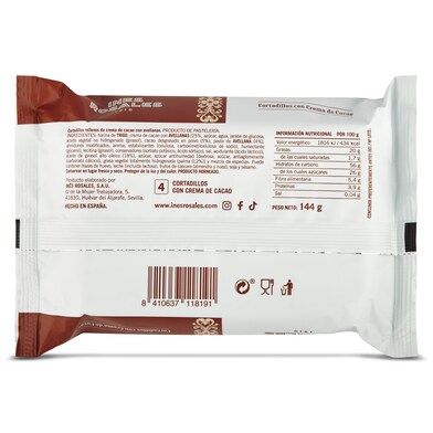 Cortadillos con crema de cacao Inés Rosales bolsa 144 g-1 Cortadillos con crema de cacao Inés Rosales bolsa 144 g-1