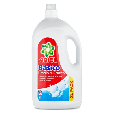 Detergente máquina líquido básico Ariel botella 75 lavados-0 Detergente máquina líquido básico Ariel botella 75 lavados-0