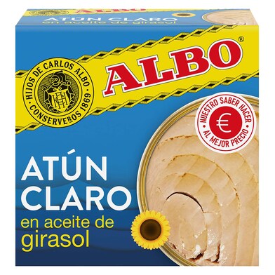 Atún claro en aceite de girasol Albo lata 67 g-0