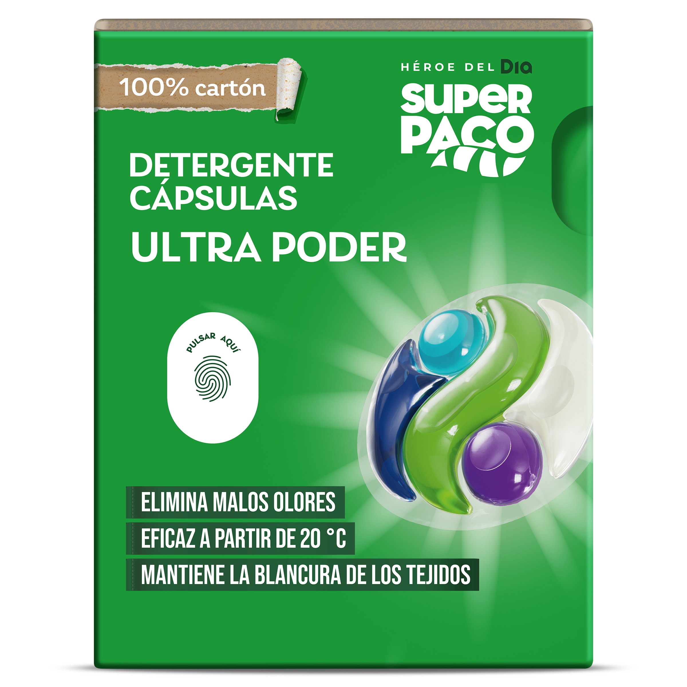 Detergente en cápsulas ultra poder Dia Super Paco 18 unidades