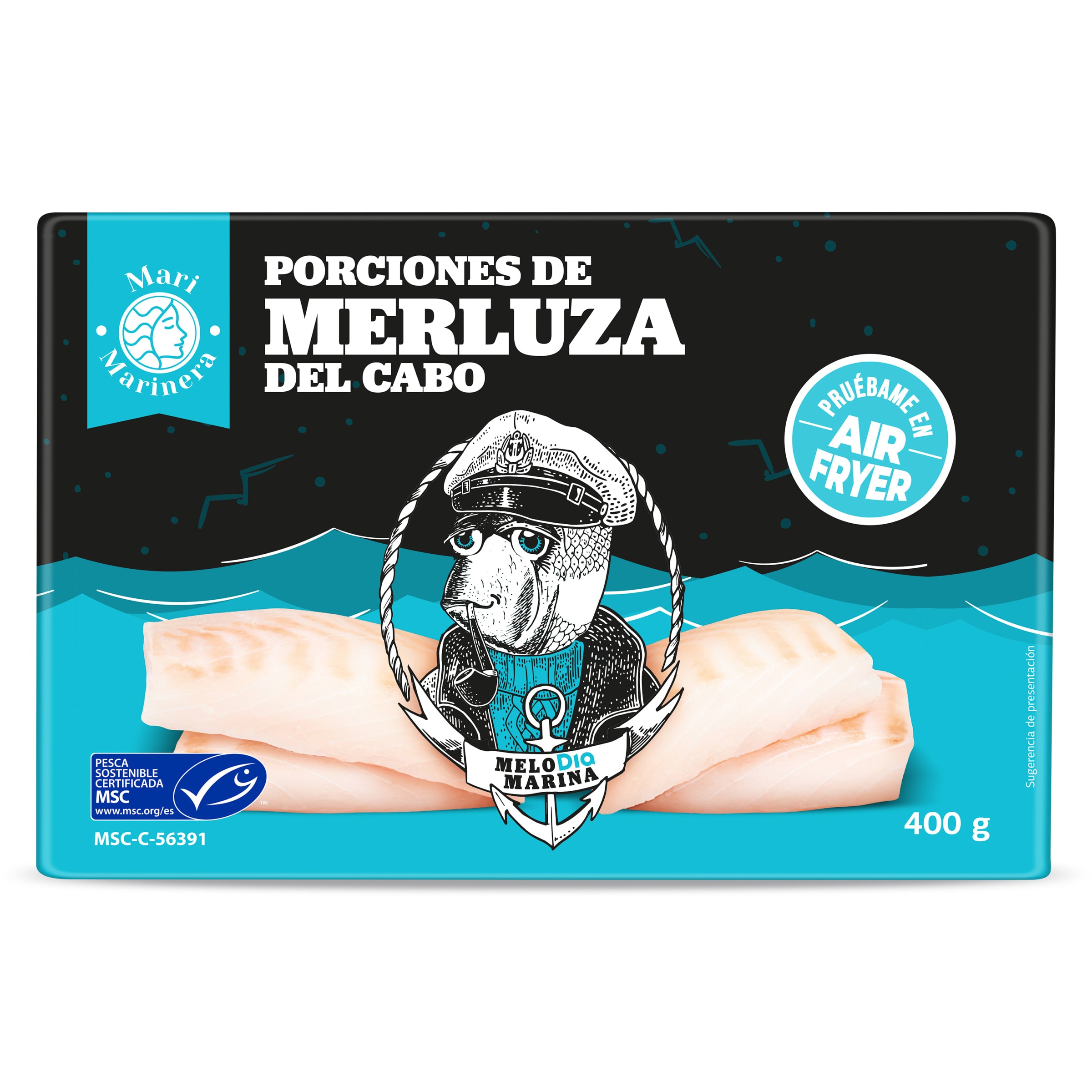 Porciones de merluza del cabo MSC Dia Mari Marinera 400 g