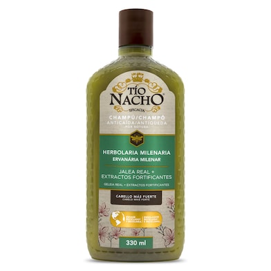 Champú anticaída herbolaria milenaria Tío Nacho botella 330 ml-0