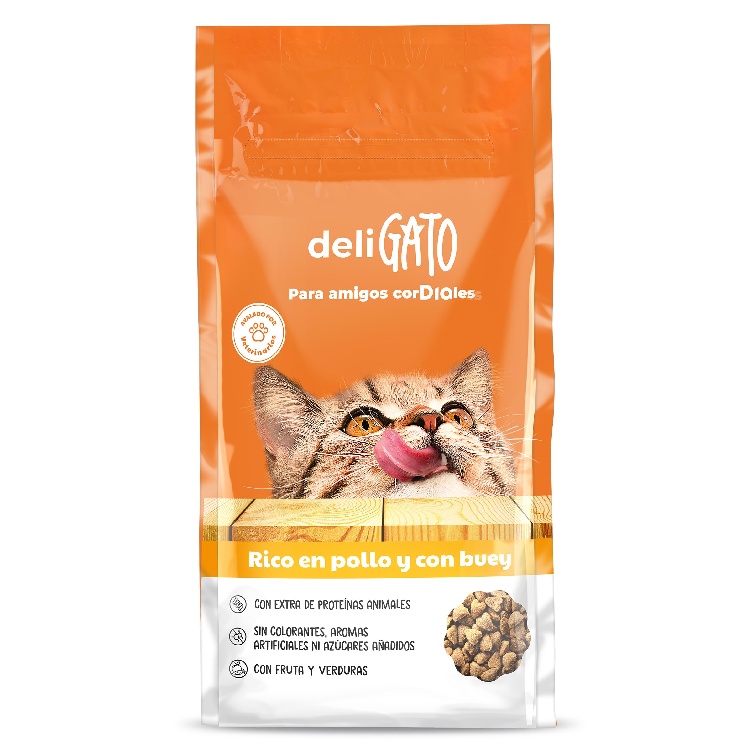 Alimento para gatos con pollo y buey Dia Deligato 1.5 Kg