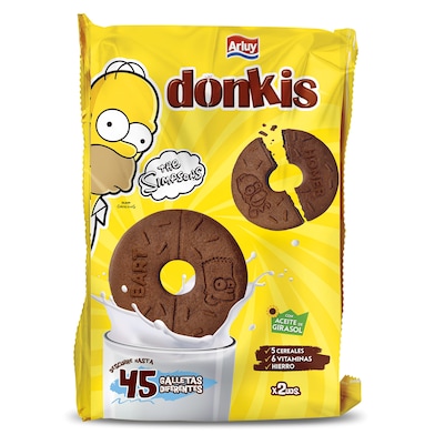 Galletas chocolateadas Los Simpsons Arluy bolsa 400 g-0