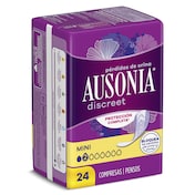 Compresas incontinencia mini Ausonia bolsa 24 unidades