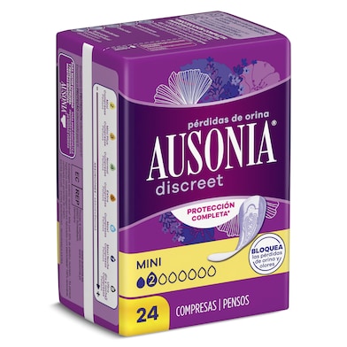 Compresas incontinencia mini Ausonia bolsa 24 unidades-0