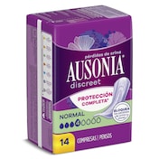 Compresas incontinencia normal Ausonia Discreet bolsa 14 unidades