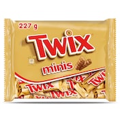 Mini barritas de chocolate y galleta rellena de caramelo Twix bolsa 227 g