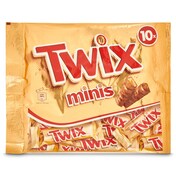 Mini barritas de chocolate y galleta rellena de caramelo Twix bolsa 227 g