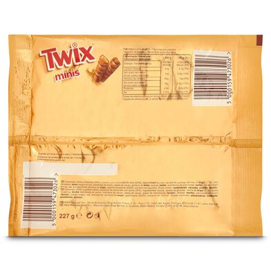 Mini barritas de chocolate y galleta rellena de caramelo Twix bolsa 227 g-1 Mini barritas de chocolate y galleta rellena de caramelo Twix bolsa 227 g-1