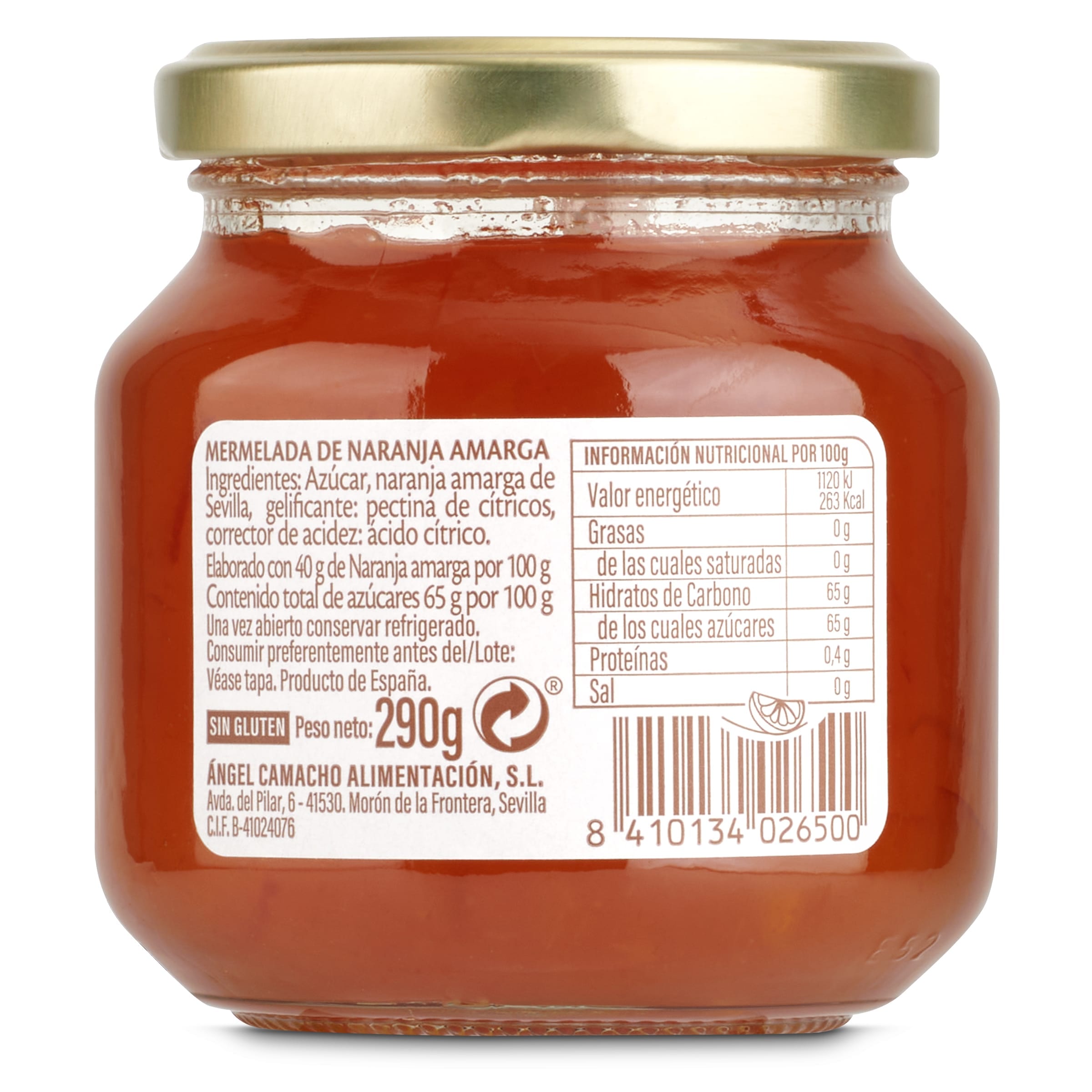 Mermelada de naranja amarga La vieja fábrica 290 g