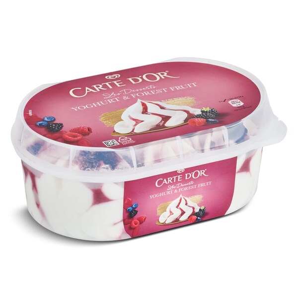 Helado De Yogur Y Frutos Del Bosque Carte D'Or Tarrina 466 Gr.